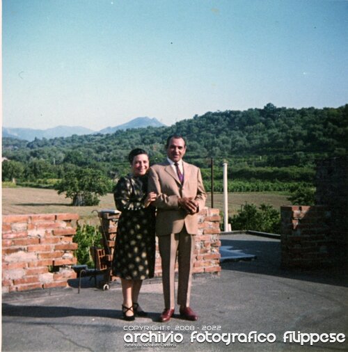 1971 foto in terrazza con vista su contrada Principato